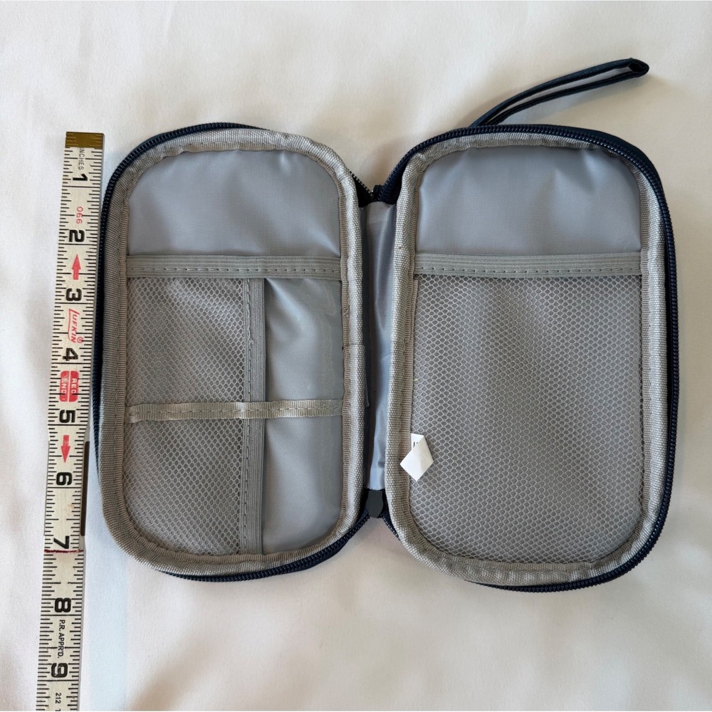 Tech Organizer Travel Case Zip Around Electronics Accessory‎ Pouch Blue - Picture 3 of 4